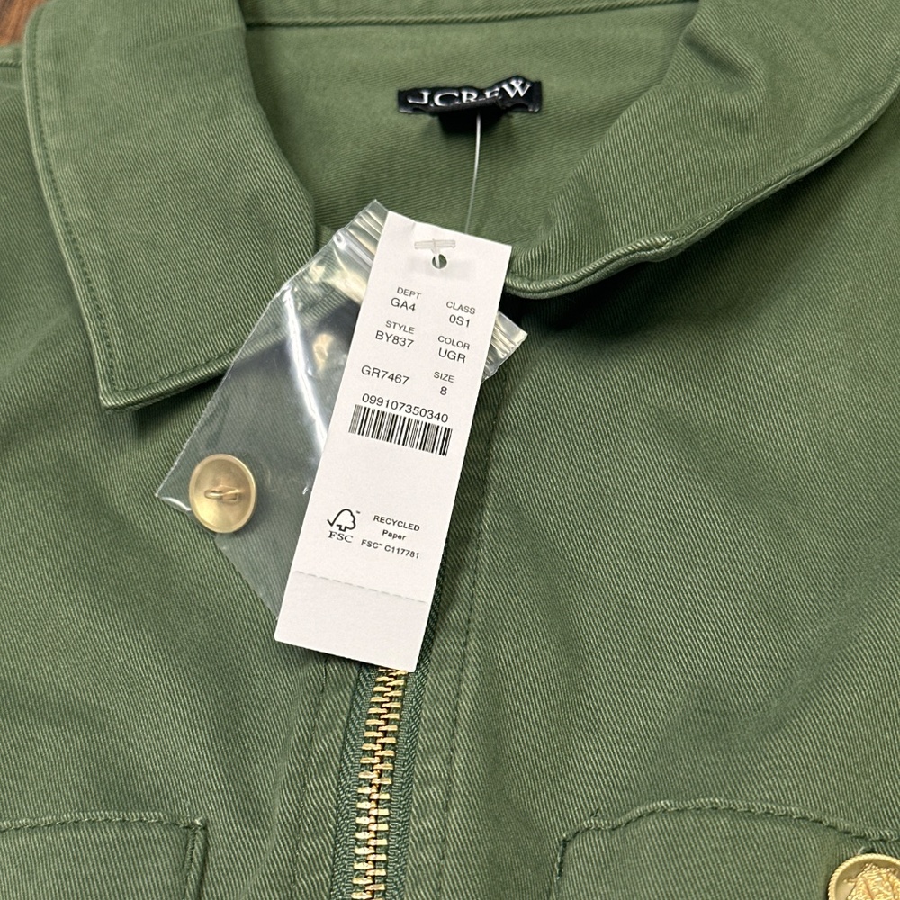 NWT - J. CREW  Chino/Utility Dress - Sz 8 - Picture 2 of 6